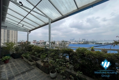 Lake view 2 bedrooms apartment for rent in Truc Bach area